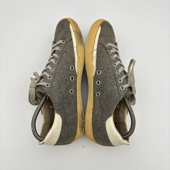 Golden Goose Wool Star Low Distressed Sneakers Shoes Men's Size 42 US 9 - Picture 6 of 10